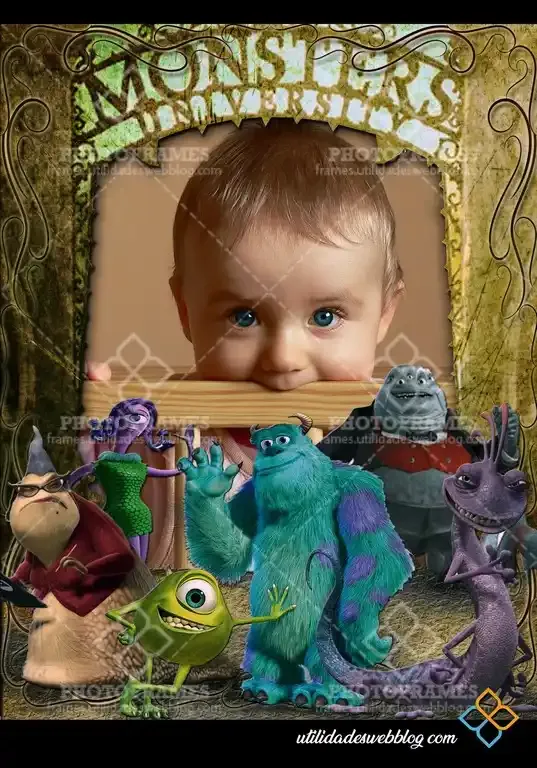 Marco de los Monster Inc.  para fotomontajes infantiles