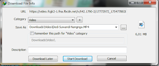 Tekan tombol "Start Download" untuk melanjutkan proses download video dari facebook ke komputer