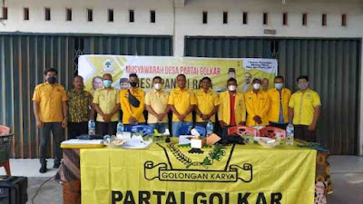 Musyawarah Desa (Musdes) Partai Golkar Berjalan Dengan Sukses.