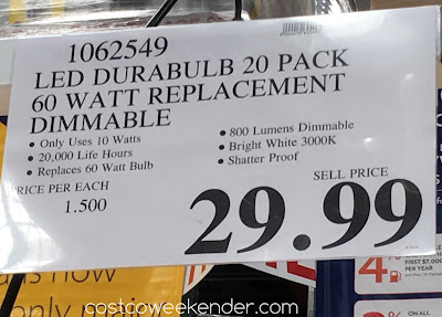 Costco 1062549 - Deal for the Lighting Science Durabulb 60 Watt LED at Costco