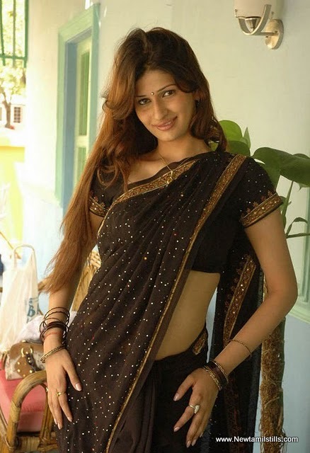 Palak in Black Saree - Telugu Actress Palak Hot Black Saree Pics