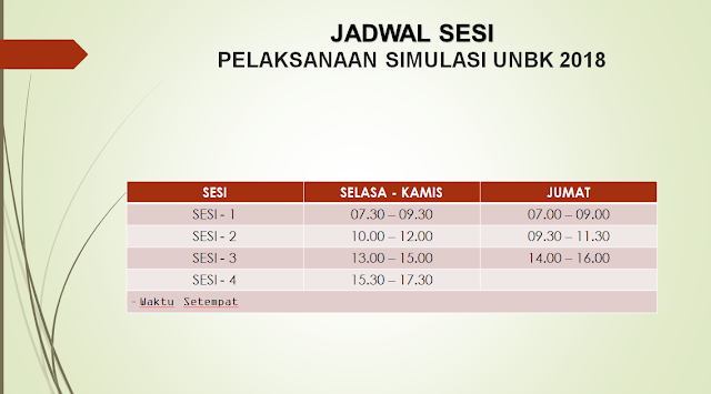 jadwal simulasi