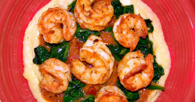 Wish Upon A Dish: Creole Shrimp with Greens & Cheesy Baked Grits