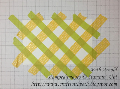 Craft with Beth: Tutti-Frutti Washi Tape Fruit Basket Stamp Set Stampin Up Layering Squares Framelits, Tutti-Frutti Designer Series Paper DSP