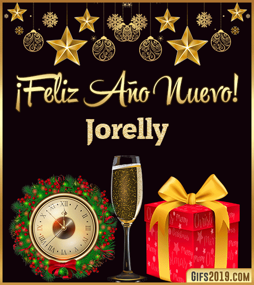 Gif de feliz año nuevo con nombre jorelly
