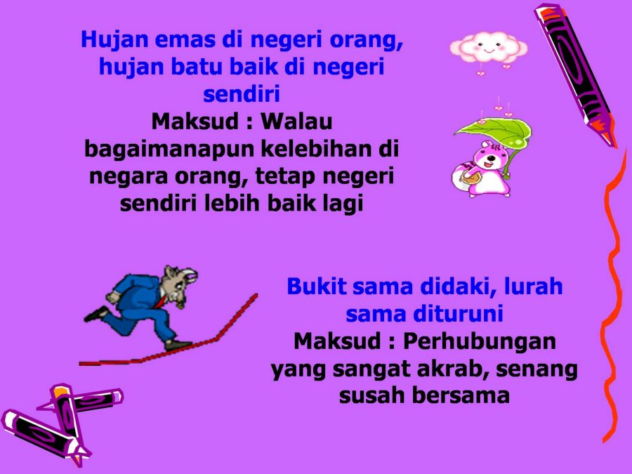 Contoh Bergambar  Memahami Makna Peribahasa