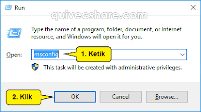 Ketik msconfig