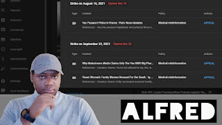 YouTube Has Now Censored Me On Two Channels : Alfred Speaks