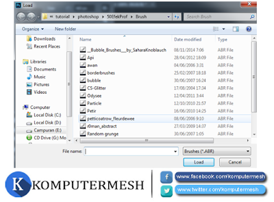 Cara Memasukkan / Menambah Brush ke Photoshop