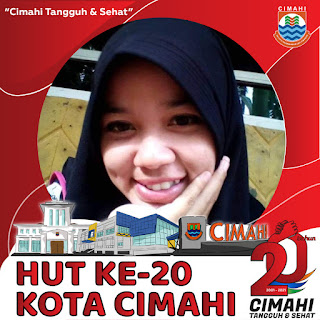 Twibbon HUT Kota Cimahi 2022 ke-21 Tahun, Design Elegance