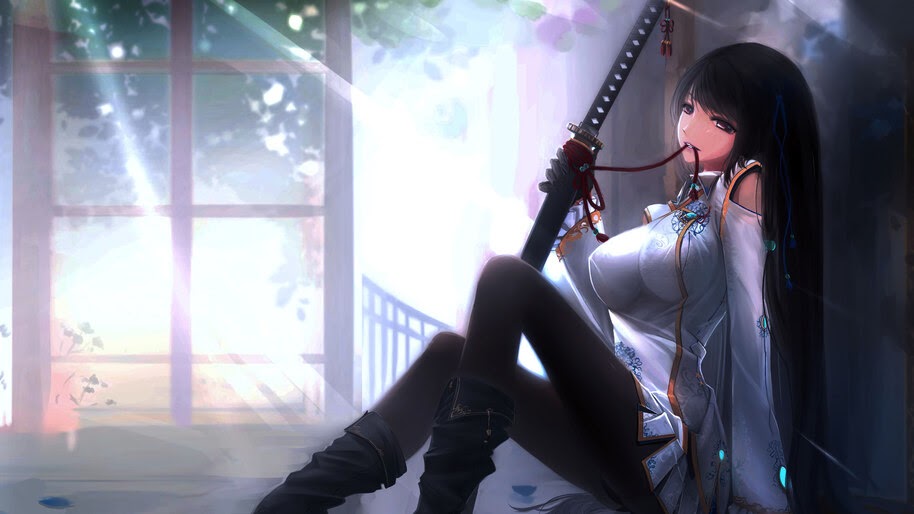 Anime Girl Katana 4k Wallpaper 278