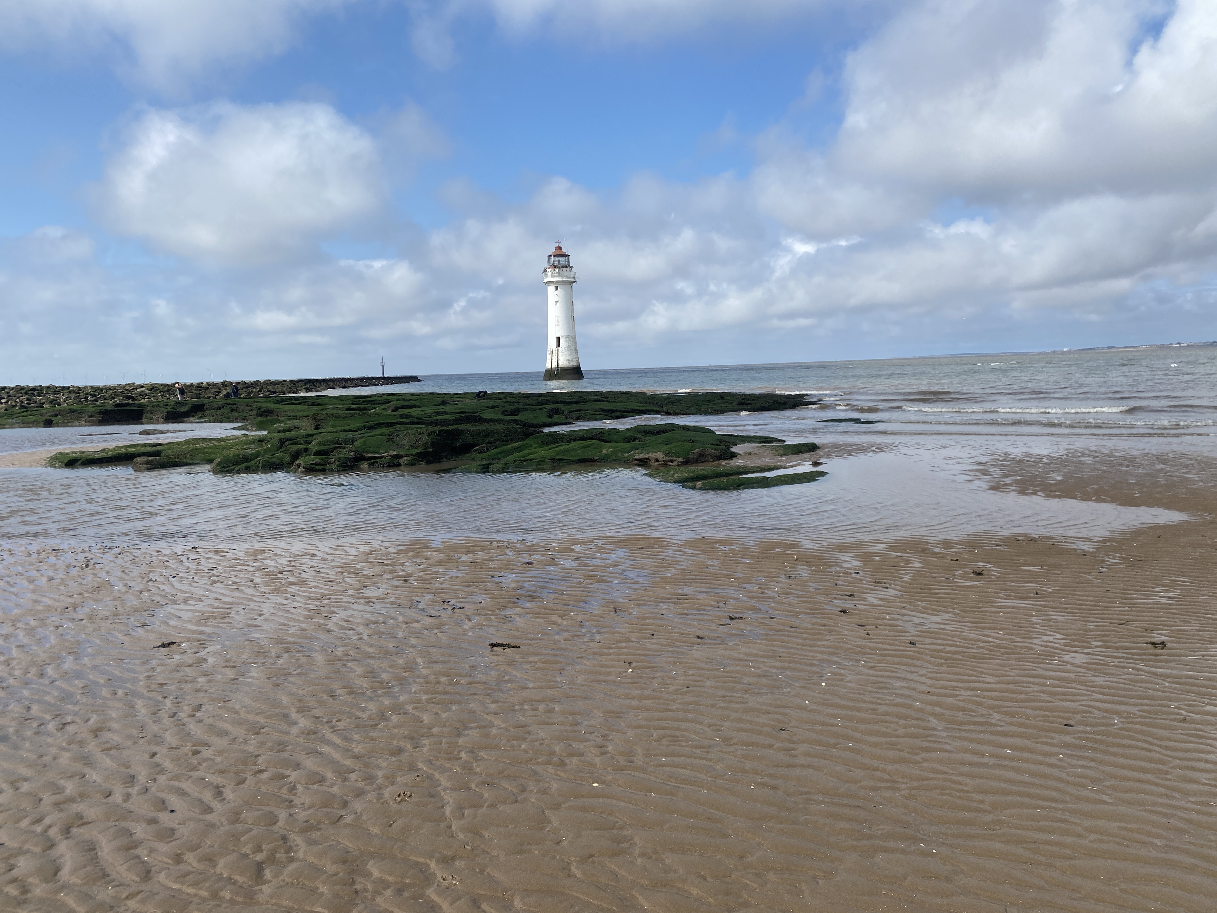 New brighton beach and the lighthouse