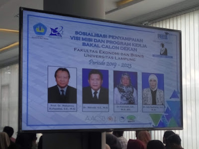 Kandidat Dekan FEB Unila Sosialisasikan Visi dan Misi