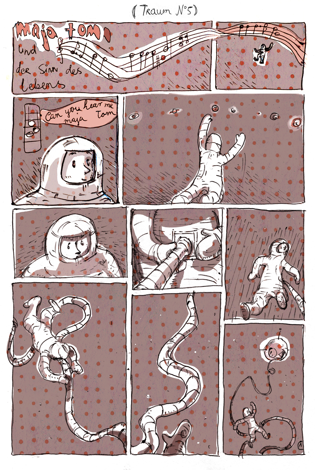 Dies ist einer von Majas Space Dreams, ein Comic das mit musikalischer Untermalung experimentiert.