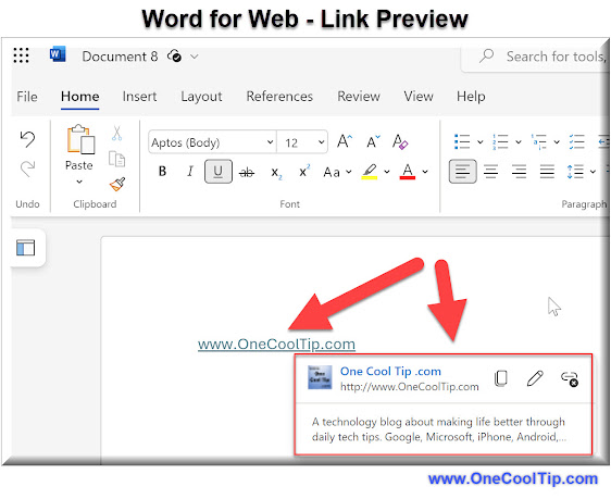 Word for Web - Link Preview