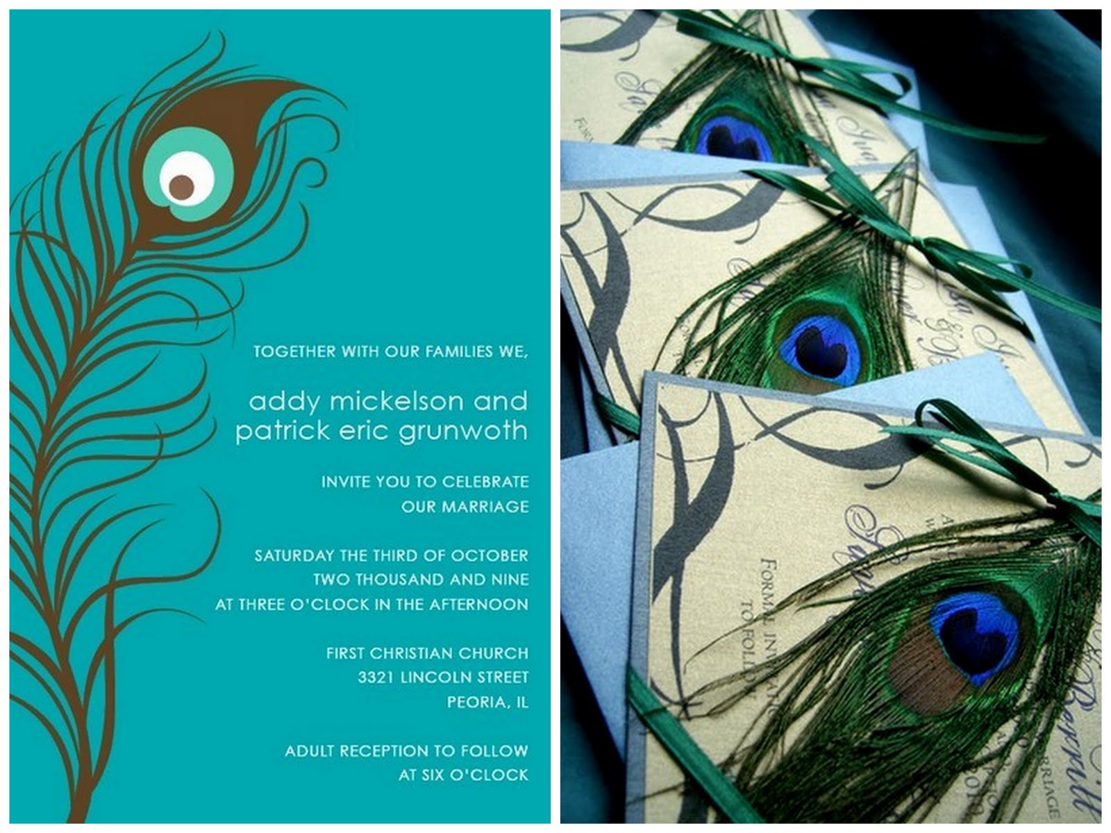 and Peacock Invitations