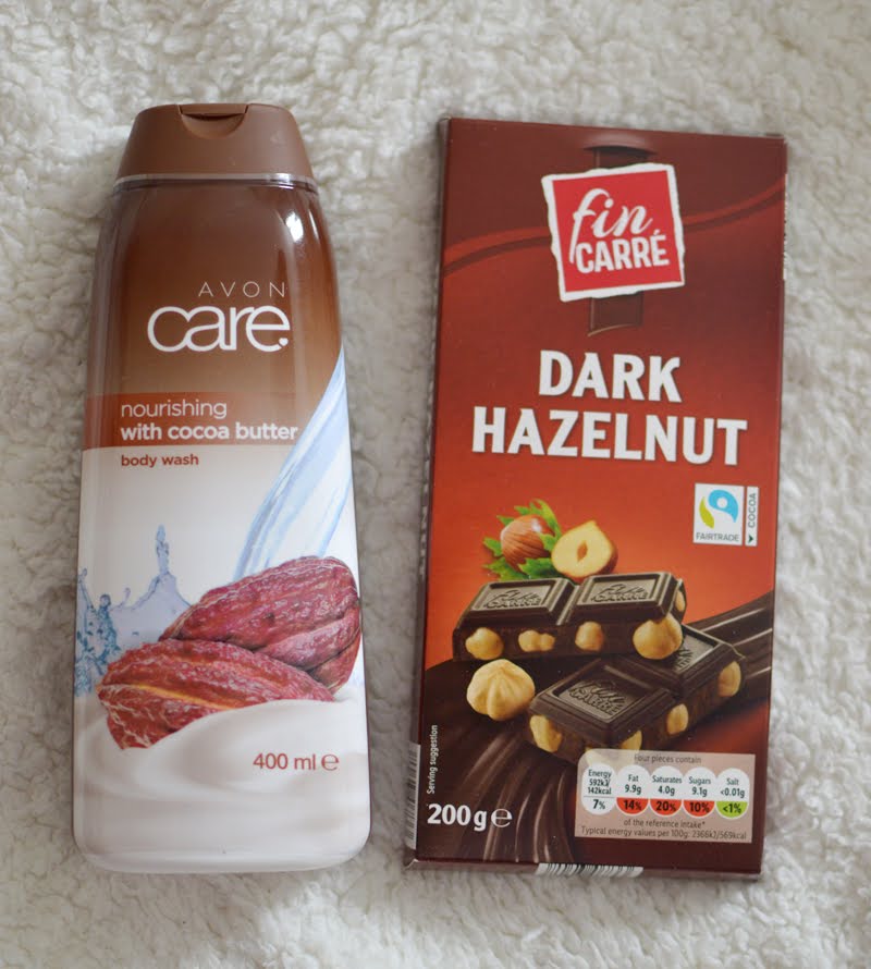 Dark chocolate and cocoa body wash