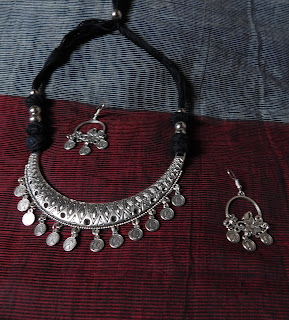 OXIDISED  JEWELLERY SET DJ0053