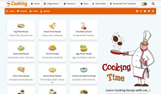 Cooking Blogger Template Premium Free Download