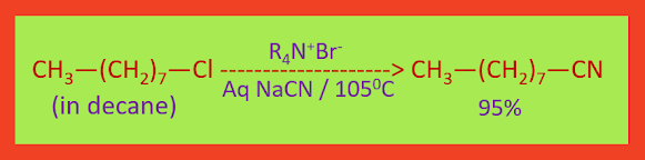 Reaction of phase transfer catalyst