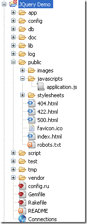 Application before adding jquery