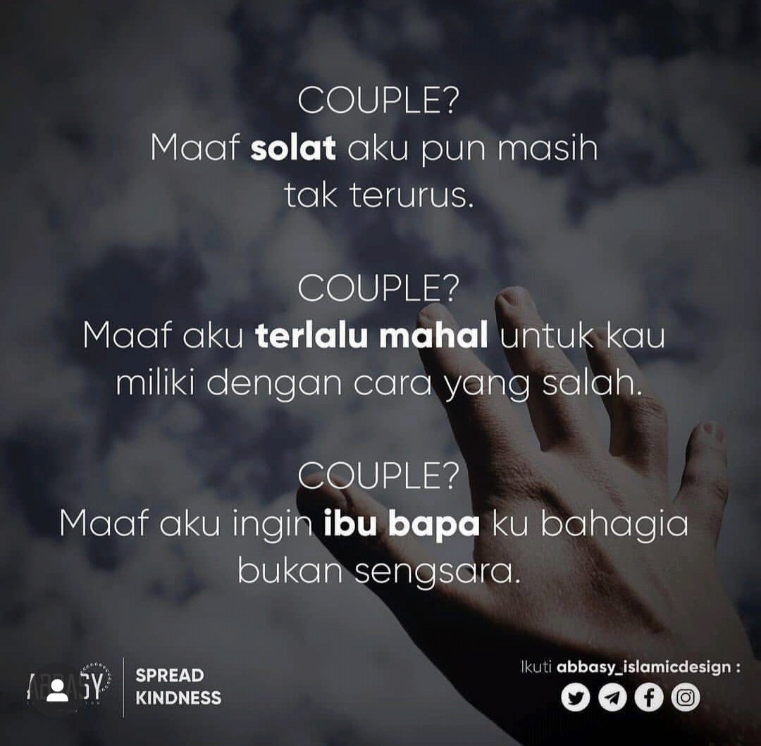 Apa nak jawab bila orang ajak couple?