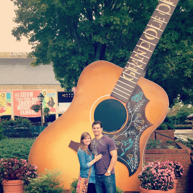 Big guitar at the Grand Ole Opry in Nashville on Semi-Charmed Kind of Life