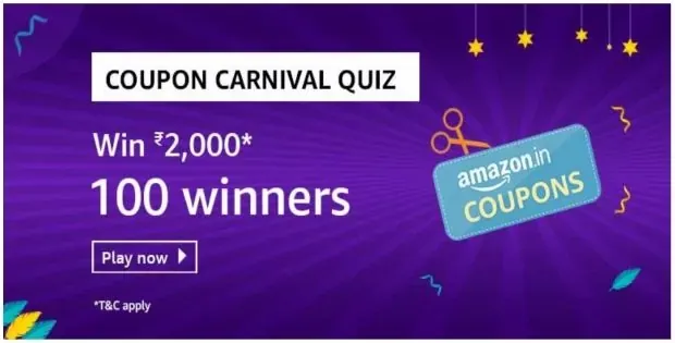 Amazon Coupon Carnival Quiz