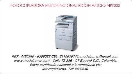 FOTOCOPIADORA MULTIFUNCIONAL RICOH AFICIO MP2000