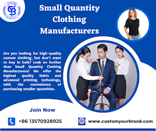 Small Quantity Clothing Manufacturers