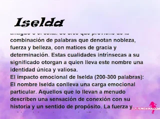 significado del nombre Iselda