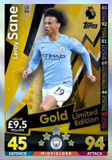 Match Attax 2018 2019 Manchester City Premier League Set