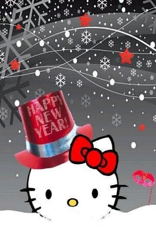 Hello Kitty Happy New Year wallpaper for iPhone