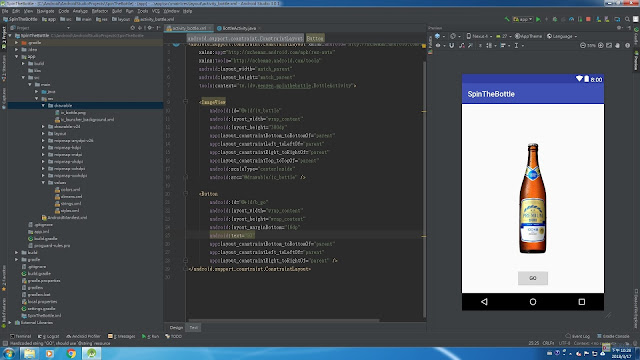 Android Studio : Simple Spin The Bottle Game