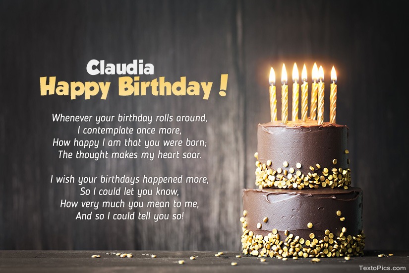 happy birthday claudia images