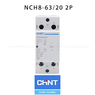Contactor CHINT 2P 63A NCH8-63/20
