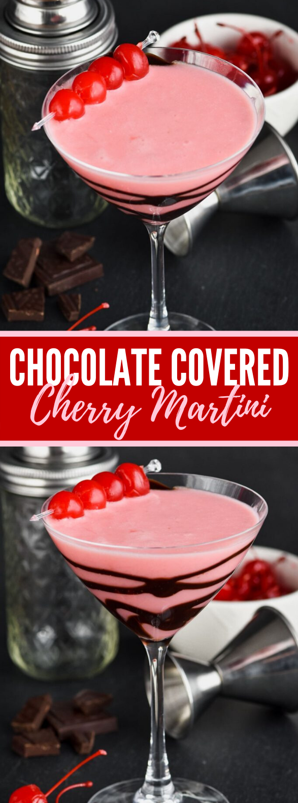 CHOCOLATE COVERED CHERRY MARTINI #drinks #vodka