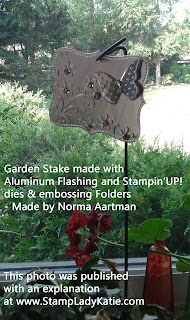 Embossed Metal Garden Stake made with the Big Shot