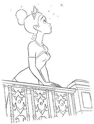 Princess Coloring Sheets on Princess And The Frog Coloring Pages