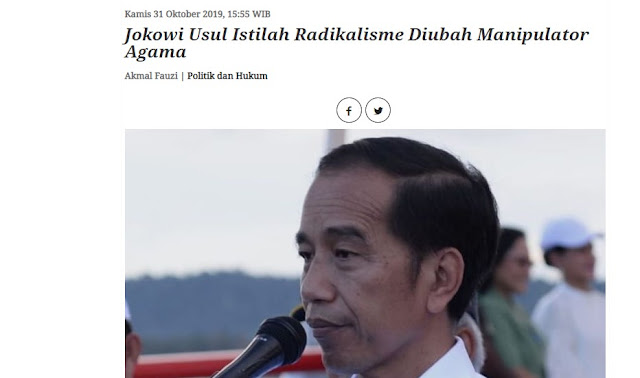 Siapakah Manipulator Agama? Jokowi Usul Istilah Radikalisme Diubah Manipulator Agama