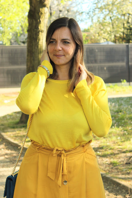 look monochrome jaune, lemon mood, les petites bulles de ma vie