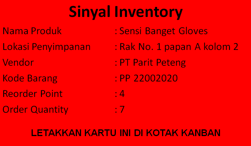 Kanban Inventory Lean Healthcare Indonesia