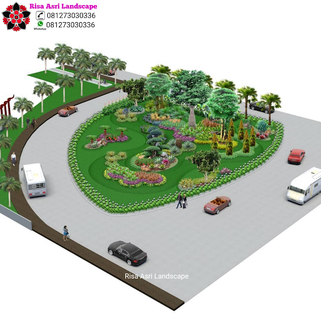 Desain 3d Taman Garden Landscape - Risa Asri Landscape