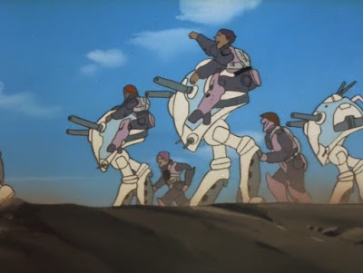 Like children playing at war: The renegade Zentradi on the rampage.