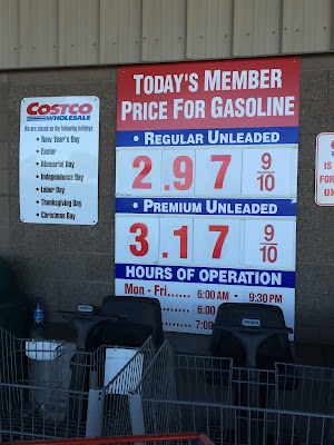 Costco gas for Mar. 28, 2015 at Redwood City, CA