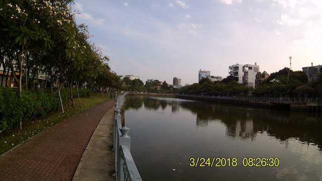 The Nhie Loc Channel river esplanade