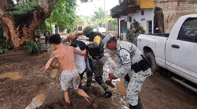 Por Roslyn fuerzas federales auxilian a la población en Sinaloa, Colima, Nayarit y Jalisco