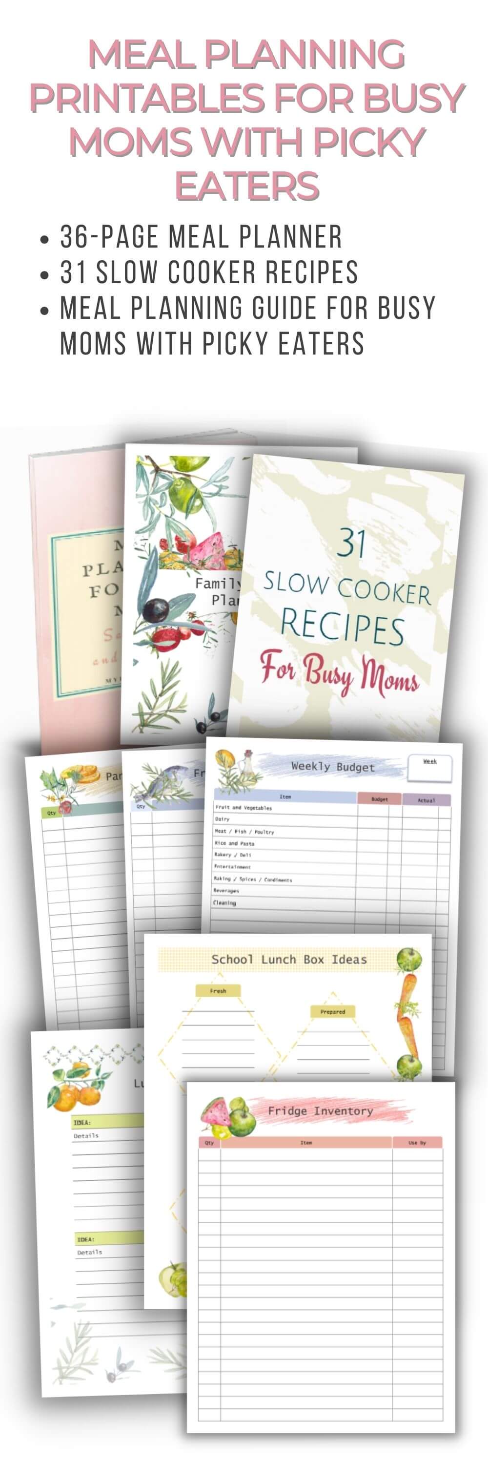 Meal planning binder and beginners guide. Meal planner, slow cooker recipes and pdf guides
