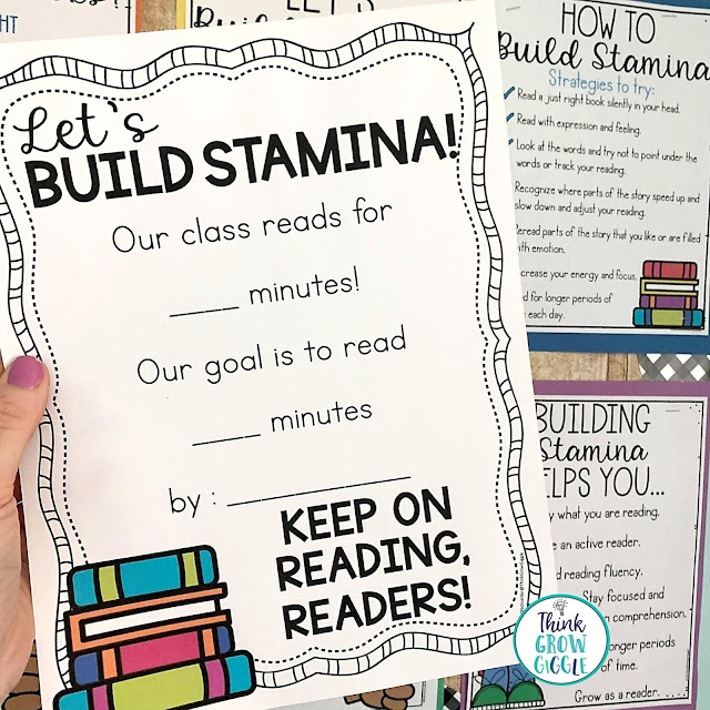 building stamina lesson for first 20 days of reading