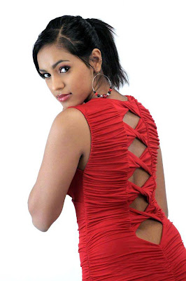 Actress Shammu Hot Cleavage in Red Skirt Photos